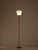 Brass, leather & glass uplight by Nordiska Kompaniet, 1950s. Height: 153 cm. This piece is attributed to the mentioned...