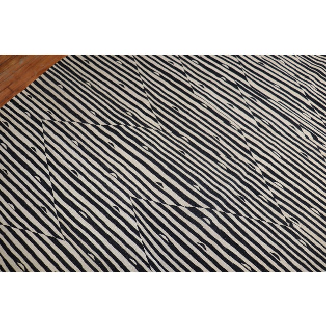 Late 20th Century Late 20th Century Zebra Like Motif Modern Persian Kilim - 8'4" x 11'4" For Sale - Image 5 of 6