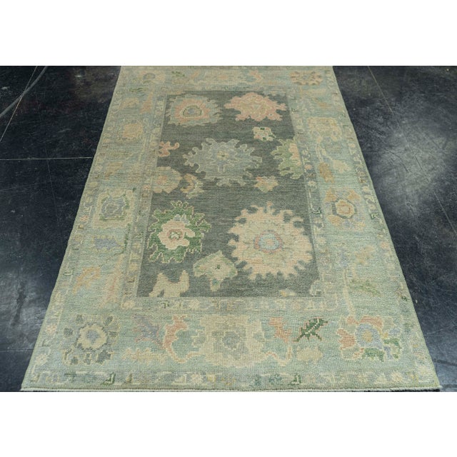 Early 21st Century Turkish Oushak Rug 3'9" x 6'2" #19219 For Sale - Image 5 of 8