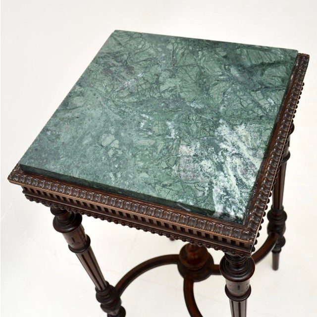 French Marble Top Side Table, 1890s For Sale - Image 4 of 9