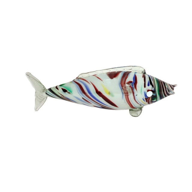1960s Large Murano End of Day Glass Fish Vase 1960s Murano, Italy For Sale - Image 5 of 10