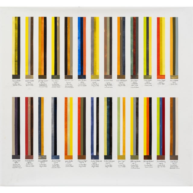 2020s Contemporary Abstract Acrylic and Graphite on Polyester Resin Film "Migration Chart - 26 Birds" by Debra Ramsay For Sale - Image 5 of 5
