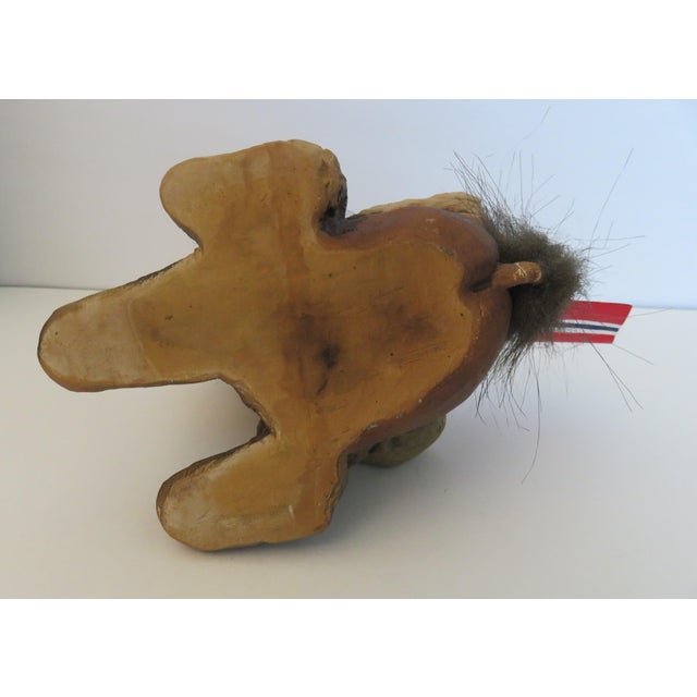 Brown Vintage Fosse Troll Figurine From Norway With Orig Tag #157 Not Common For Sale - Image 8 of 10