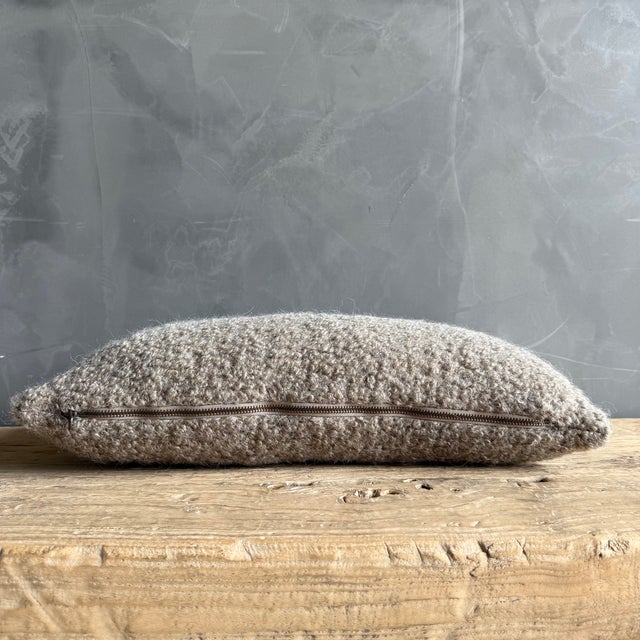 Not Yet Made - Made To Order Bloom Home Collection Mohair Wooly Lumbar Pillow 12" X 20" For Sale - Image 5 of 5
