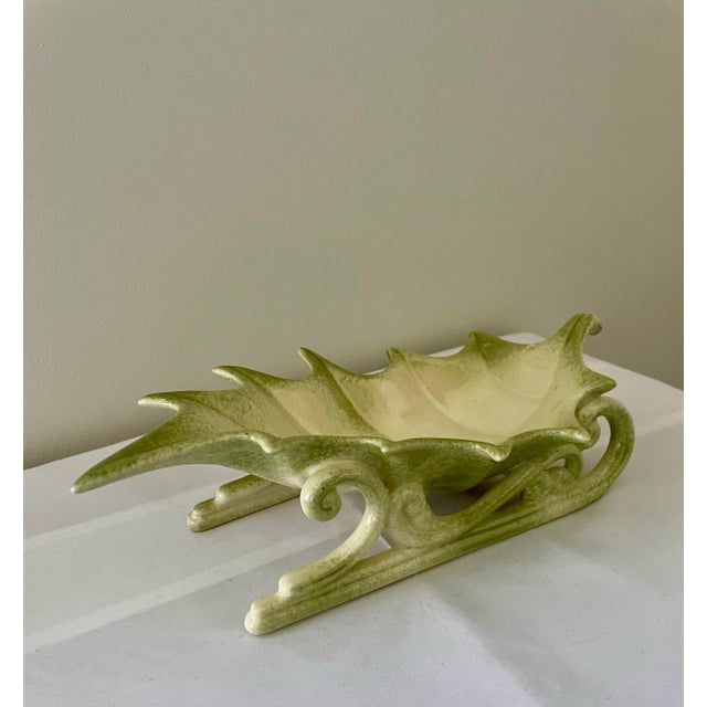 Vintage Ceramic Holiday Sleigh hand-initialed CA or GA. Perfect addition to your vintage Chirstmas! This dish can hold...