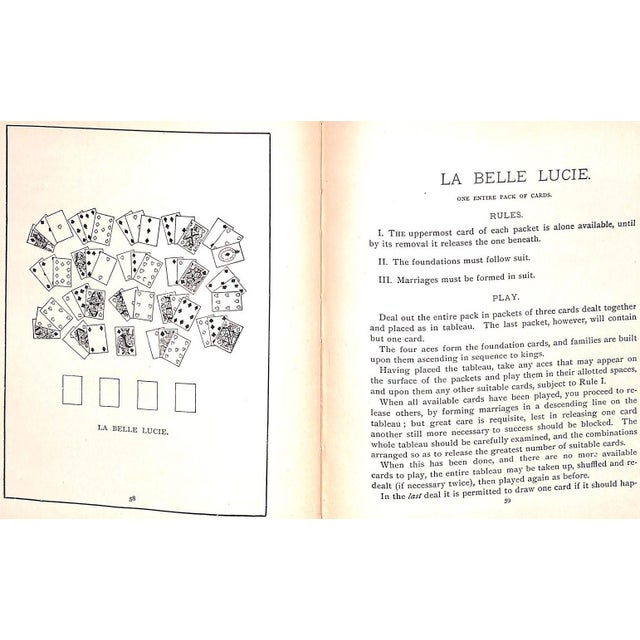 "Dick's Games of Patience; Or Solitaire With Cards" 1912 Dick, William B. For Sale In New York - Image 6 of 9