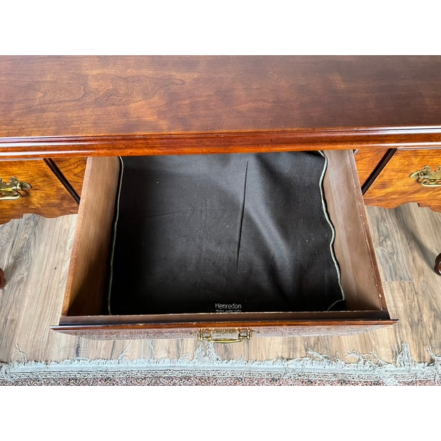 Vintage Solid Cherry Queen Anne Style Sideboard by Henredon For Sale - Image 11 of 11