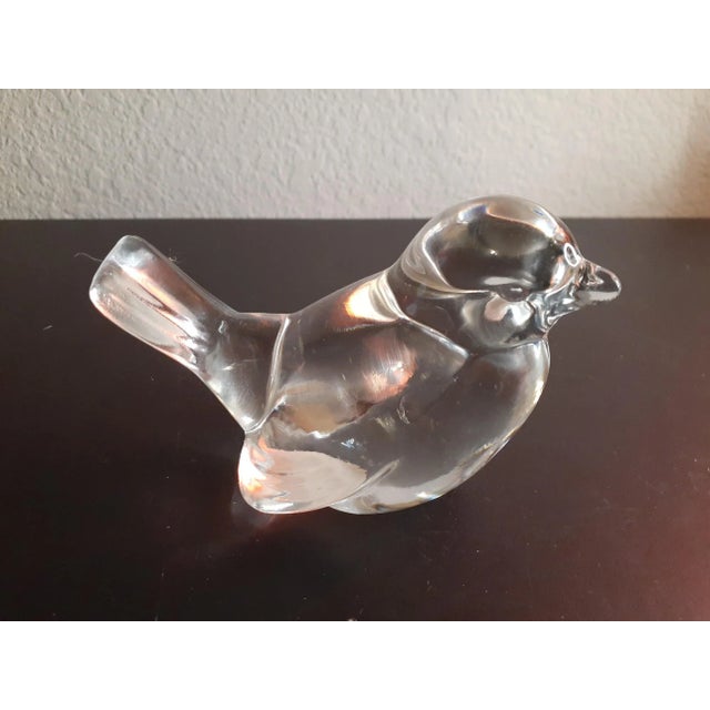 1980s Clear Art Glass Bird Figurine For Sale In Dallas - Image 6 of 6