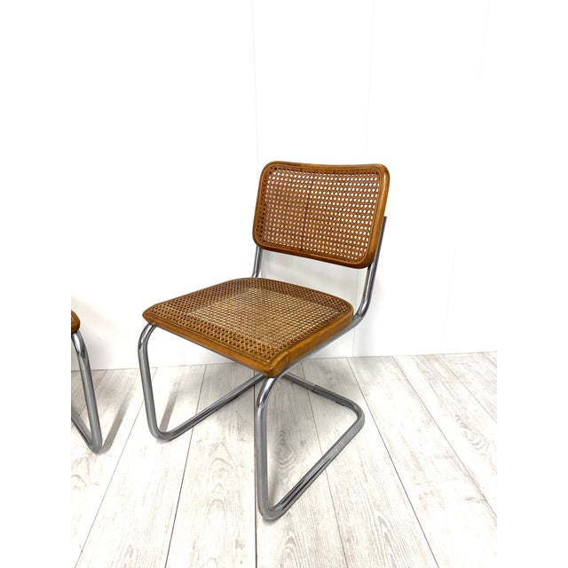 Model B32 Cesca Chairs by Marcel Breuer for Thonet, 1970s, Set of 4 For Sale - Image 11 of 18