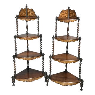 Victorian Corner Stands, 1880, Set of 2 For Sale