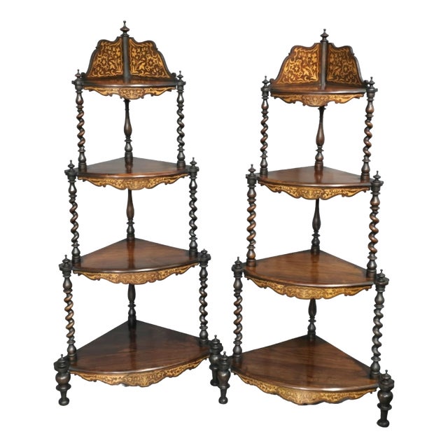 Victorian Corner Stands, 1880, Set of 2 For Sale