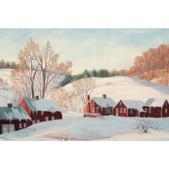 1970s Ann Yost Whitesell 'Scene in Kutztown' Original Oil Painting For Sale - Image 5 of 12