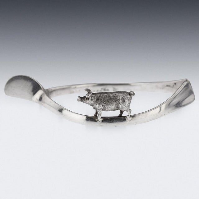 Metal 20th Century British Silver Lucky Animals Napkin Rings from Asprey, 1913, Set of 4 For Sale - Image 7 of 12