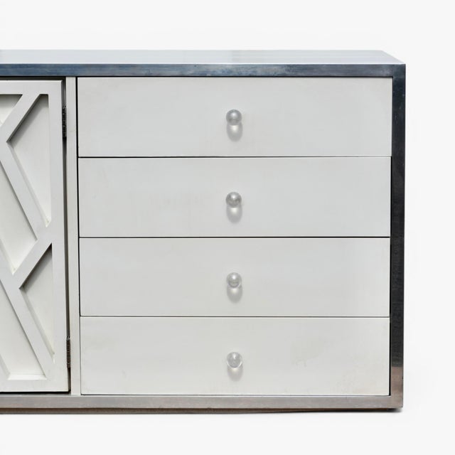 1970s Vintage Milo Baughman Style Dresser With Mirror For Sale - Image 5 of 8