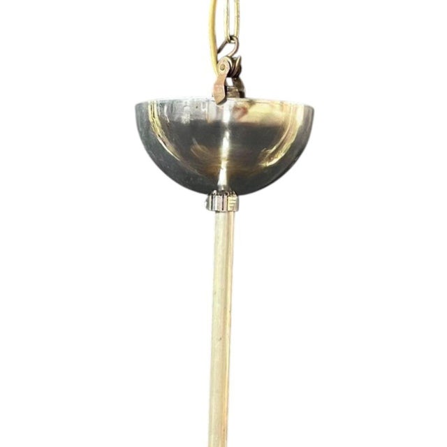 Italian 1970s Mazzega Italian Pendant With Amber & Clear Murano Glass For Sale - Image 3 of 8