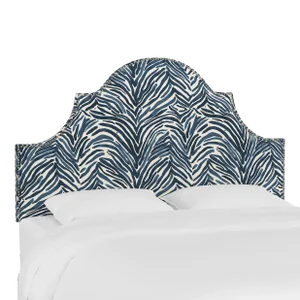 Full Halsted Headboard in Washed Zebra Blue Oga