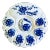 19th Century Victorian Porcelain Flow Blue Oyster Plate For Sale