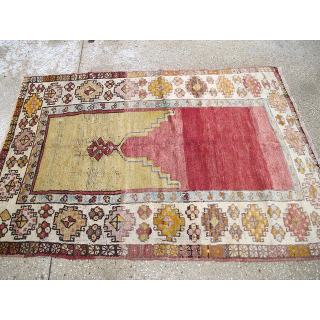 Galerie Shabab Collection Mid-20th Century Turkish Anatolian Throw Rug For Sale - Image 4 of 7
