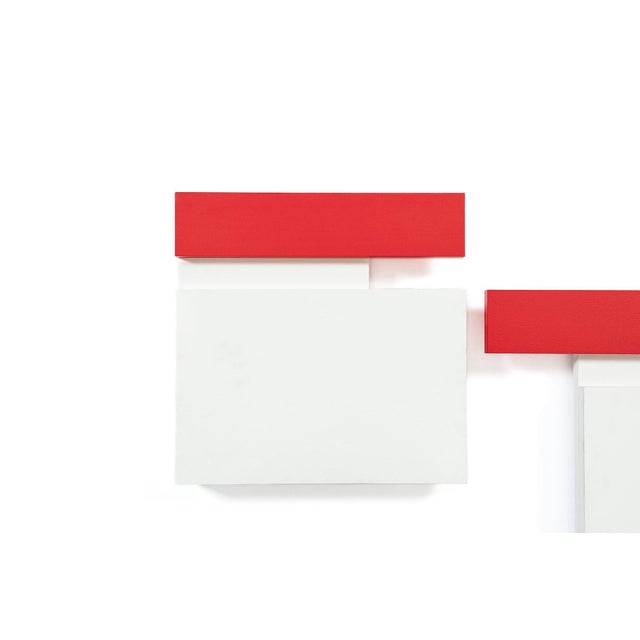 Contemporary Contemporary Geometric Abstract Art Wall Reliefs by Thomas Vinson White–White–Red, 2004 For Sale - Image 3 of 9