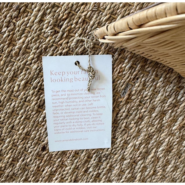 Wood Pair Amanda Lindroth "Baytree" Wicker Brackets For Sale - Image 7 of 10