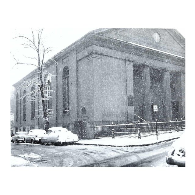 1958 St Joseph Catholic Church Boston in the Snow Photograph For Sale