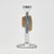 David marshall brutalist candlestick in aluminium and brass. monogram logo on the base, leather protector and...