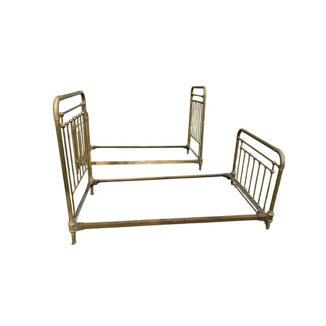 Late 19th Century Whitcomb Metallic Bedstead Co. Heavy Brass Twin Beds - A Pair For Sale - Image 15 of 18