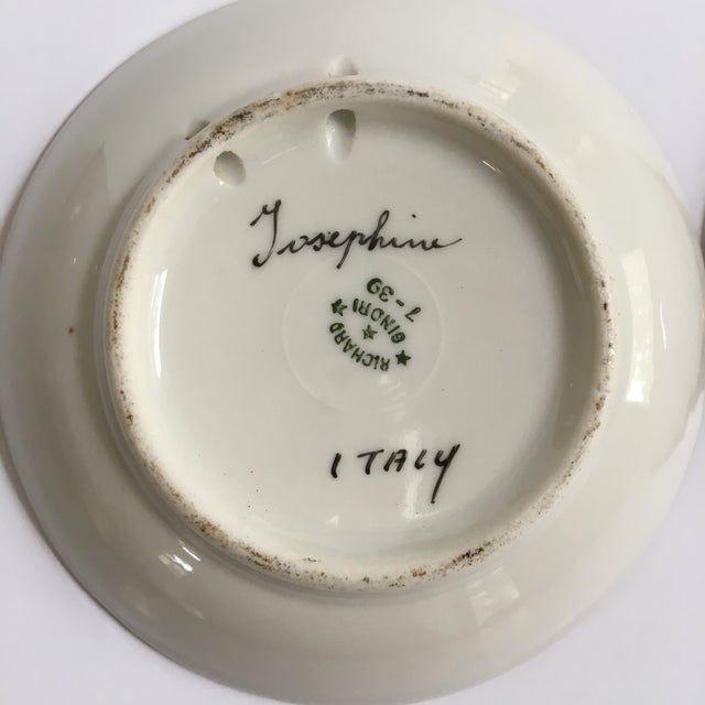 pic Ginori Italy Hand Painted Plate vintage richard ginori italian hand painted signed porcelain portrait plates of napoleon and josephine a pair