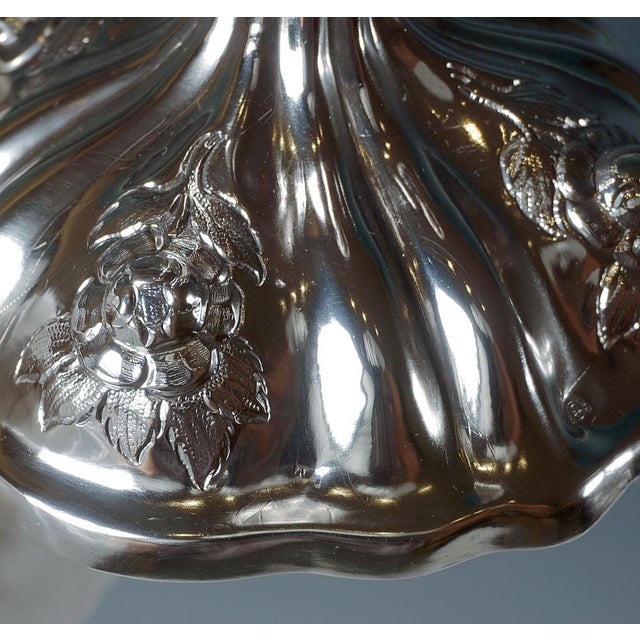 Antique Vienna 3-Flame Biedermeier Silver Candleholders, 1857, Set of 2 For Sale - Image 12 of 15