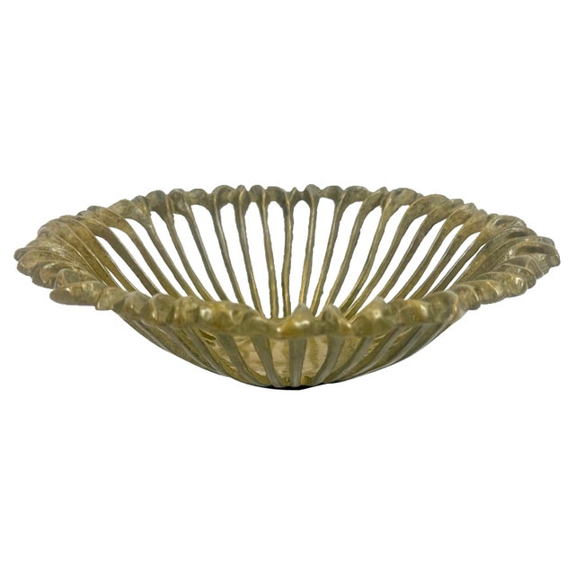 Vintage Brass Fruit Bowl from Klosterneuburger Kunstwerk, 1950s For Sale