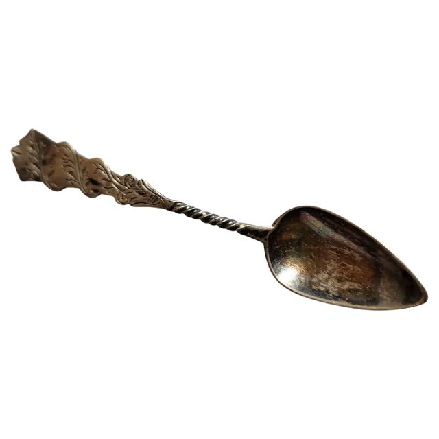 Antique Sterling Silver Demitasse Spoon Approximately 4 x .75 Preowned unrestored original antique in tarnished condition...