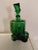 1960s Italian Emerald Green Glass Car Decanter Empoli bottle Mint Condition