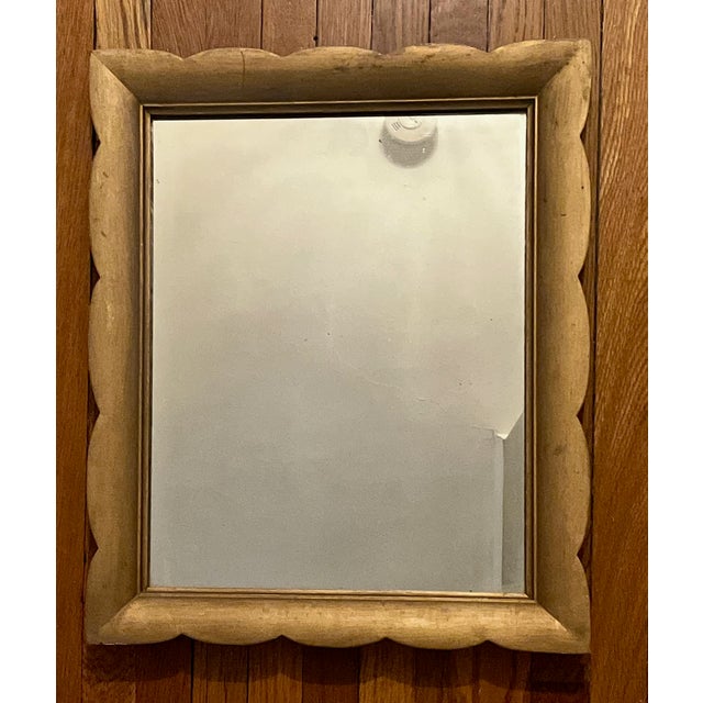 Shabby Chic Vintage Gold Scallop Framed Mirror For Sale - Image 3 of 7
