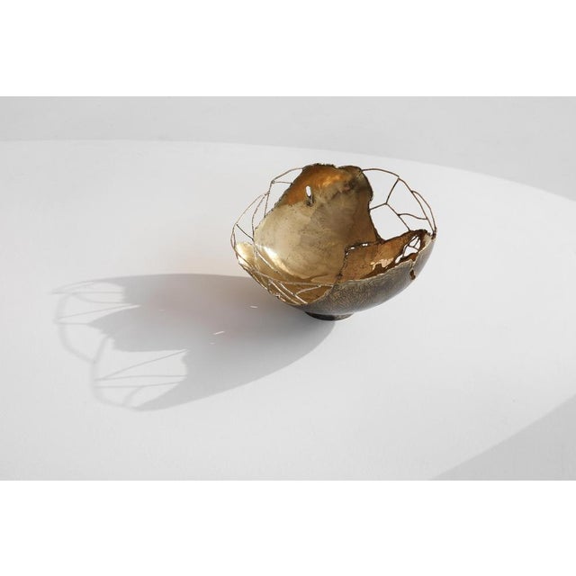 Brass Hand Sculpted Bowl by Samuel Costantini For Sale - Image 12 of 15