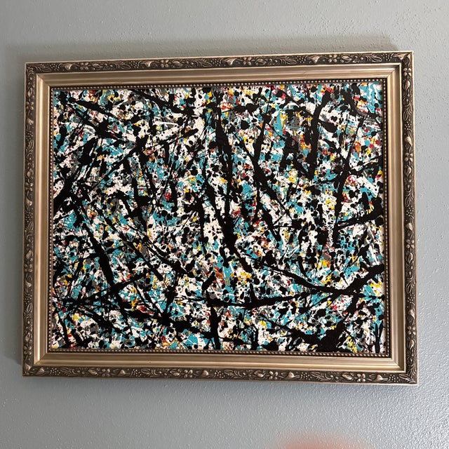 Vintage Mid-Century Abstract Expressionist Gallery Wall Collection by Lee Studio - Complete 12 Pieces For Sale In Milwaukee - Image 6 of 12
