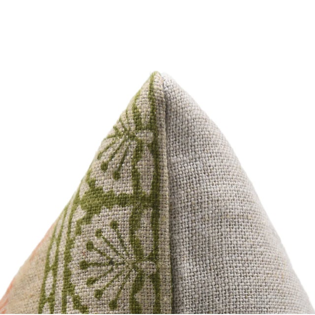 Fabdivine Floral Print Cushion Cover 22x22 Inch High-Quality Linen Fabric- Rangoli For Sale - Image 6 of 9