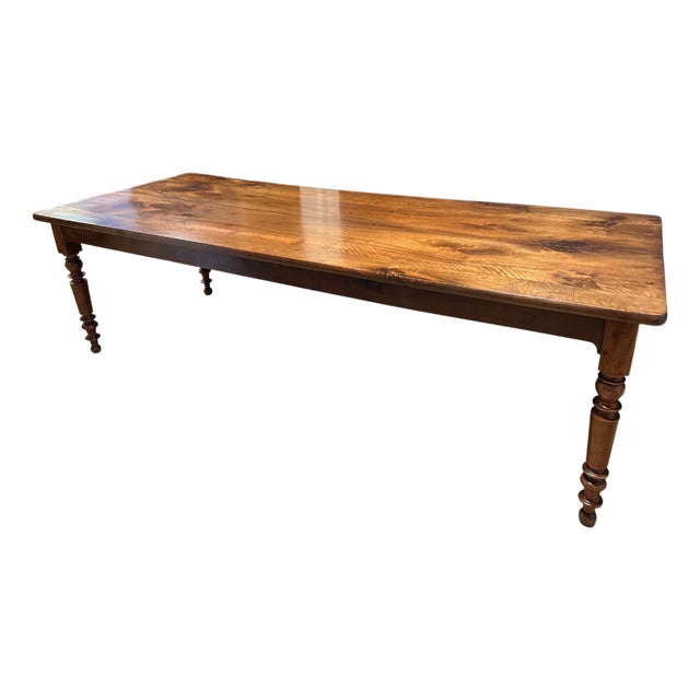 Large French Table in Walnut For Sale