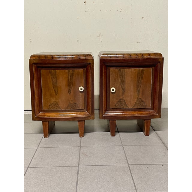 Art Deco Bedside Tables, Italy, 1930s, Set of 2 For Sale - Image 11 of 15