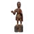 Antique Spanish Colonial Carved Wood Santos Figure With Glass Eyes For Sale