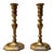 Pair of Vintage Solid Brass Candlesticks – 8.5” Tall – Octagonal Bases – Natural Patina For Sale