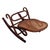 Antique Vienna Secession Dark Bent Oak & Cane Rocking Foot Stool Attributed to Thonet No.7001 For Sale - Image 4 of 8
