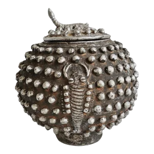Antique Lobi Aluminum Scorpion Pot