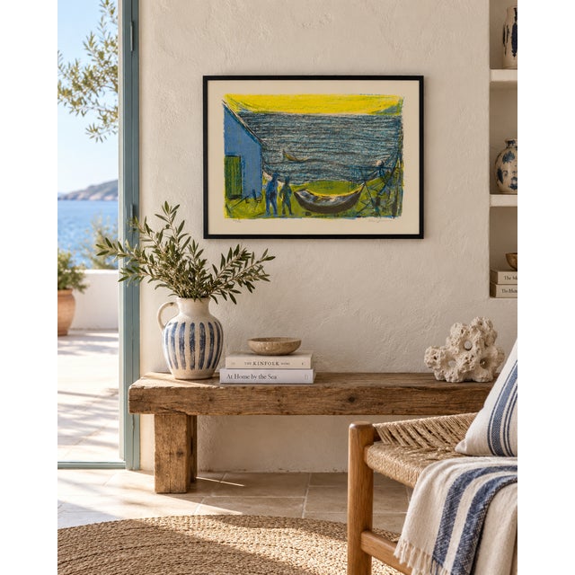 Else Jensen, Danish Coastal Fishermen and Boats 209/275, 1960s, Lithograph For Sale - Image 6 of 12