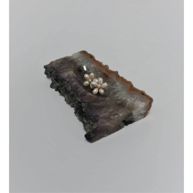 Amethyst Purple Amethyst Natural Crystal Vessel Jewelry Dish For Sale - Image 8 of 12