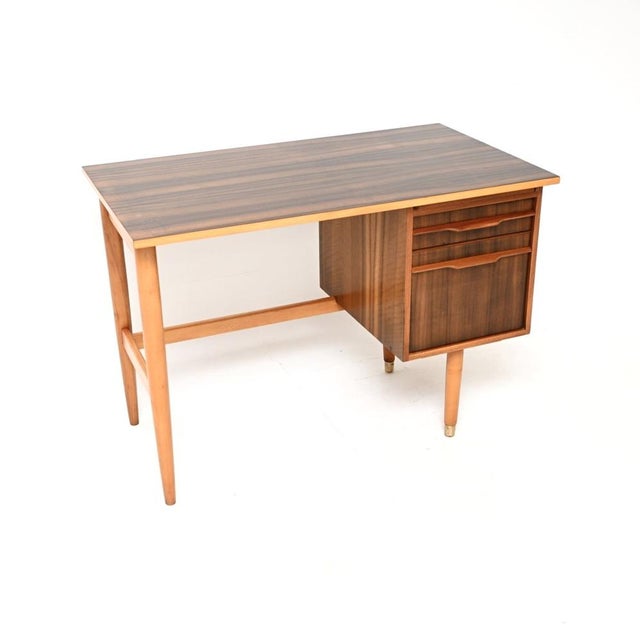 Mid-Century Walnut Desk from Morris of Glasgow, 1950s For Sale - Image 11 of 11