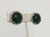 Vintage Castlecliff Faux-Emerald & Clear Rhinestone Clip Earrings - 2 Pieces For Sale In Philadelphia - Image 6 of 10