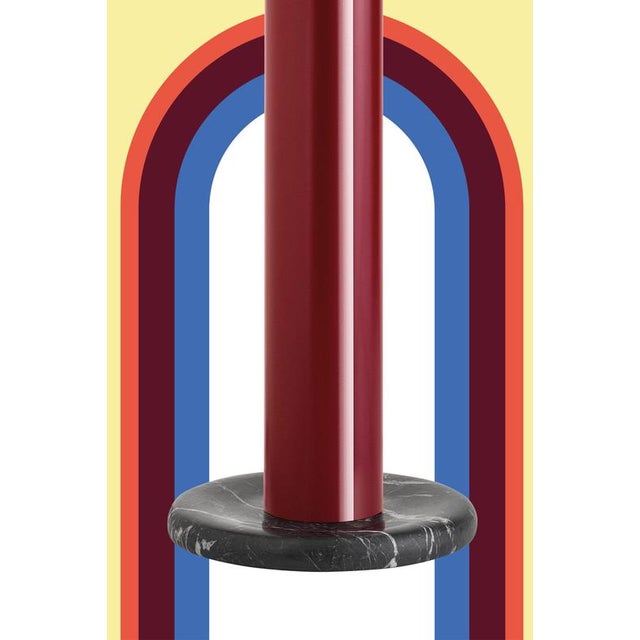Metal Glass Globe Brass Tube Marble Base Giorgio Floor Lamp by Magic Circus Editions For Sale - Image 7 of 12