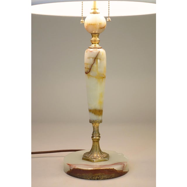 A sophisticated and elaborately detailed Green & Burgundy Banded Onyx Marble & Bronze/Brass Art Nouveau Neo classic table...