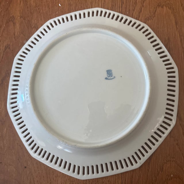 Art Deco Schumann Plate with reticulated Edge that dates to 1932-1944. This plate would be really beautiful in a plate...