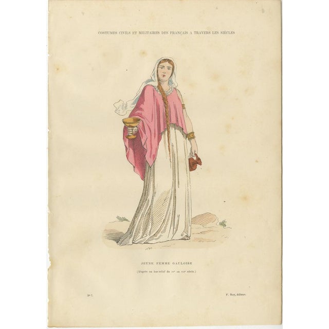 Gaulish to Carolingian Women's Costume Plates, 1800s, Set of 5 For Sale - Image 3 of 9